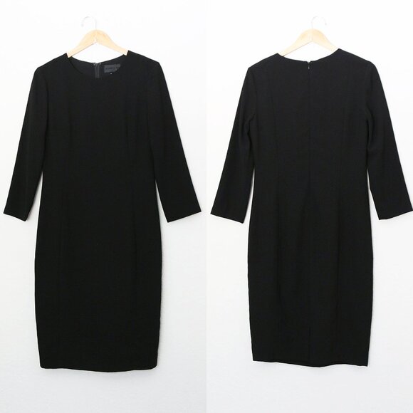 NEW Blaque Label Black Sheath Midi Dress L Cocktail Classic Modest LBD $168 NWT - Picture 15 of 15